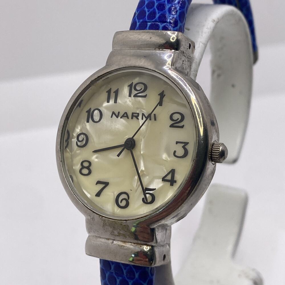 Womens Narmi Mop Dial Cuff Bangle New Battery